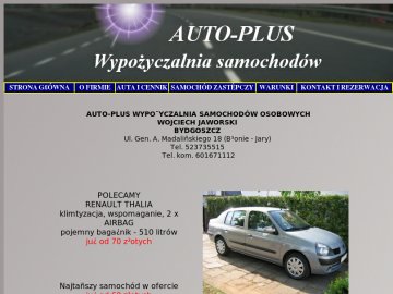 Wypożyczalnia samochodów Bydgoszcz AUTO-PLUS